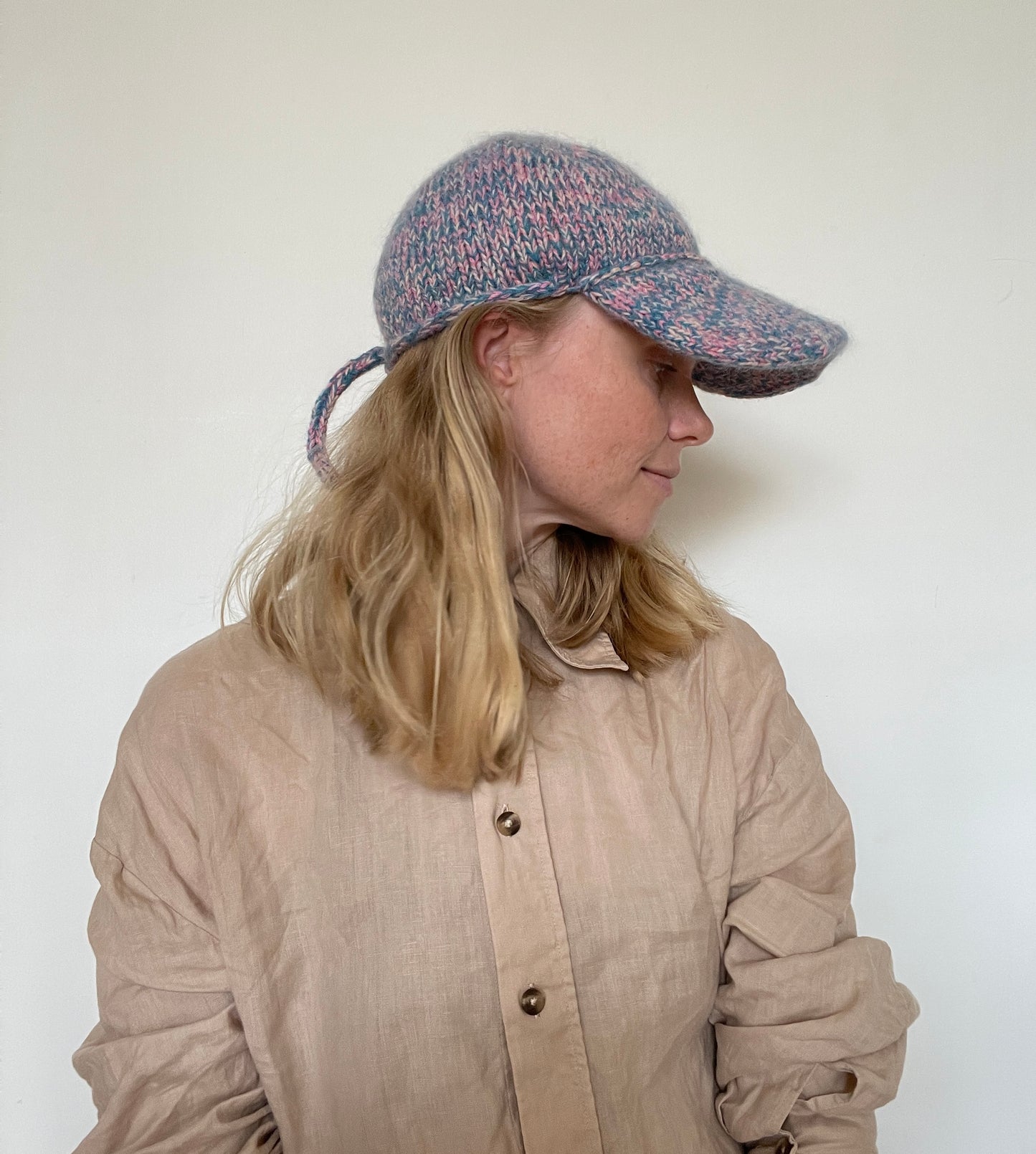 Strikket kasket pastel winter cap