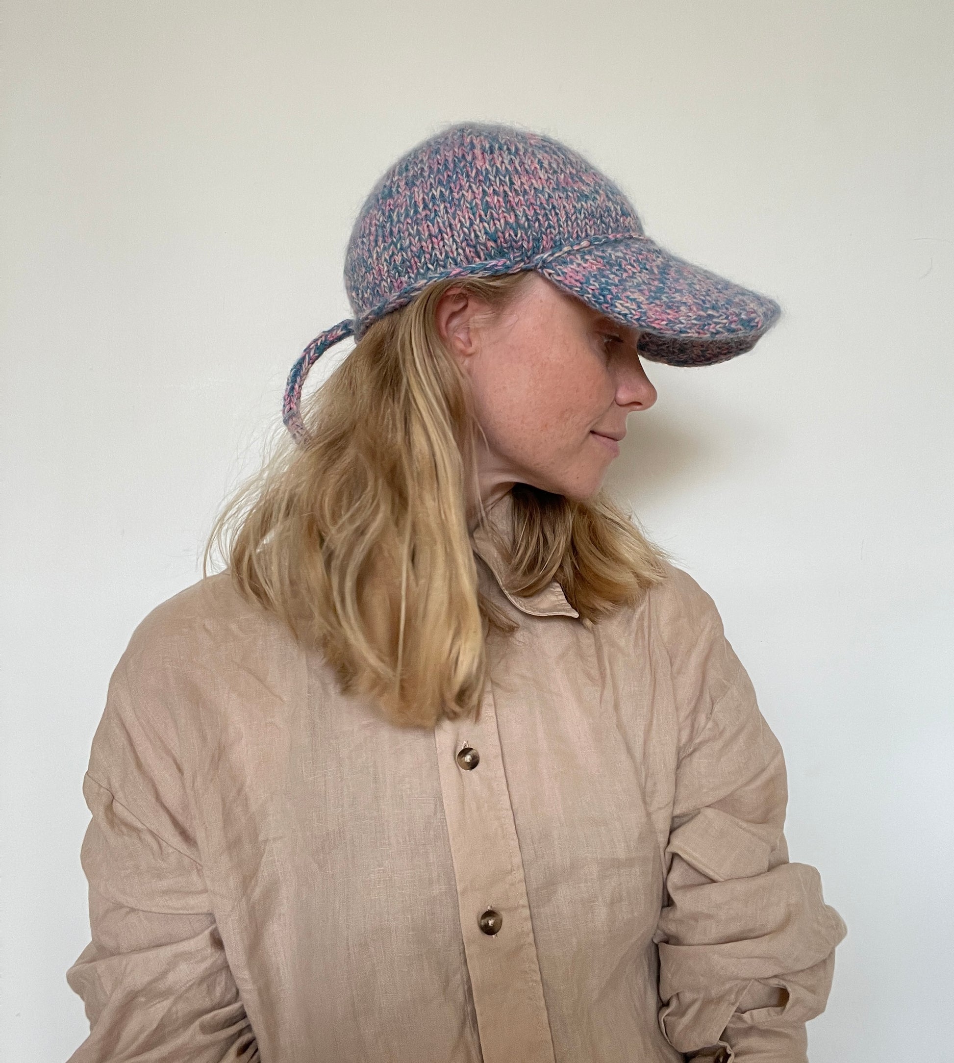 Strikket kasket pastel winter cap