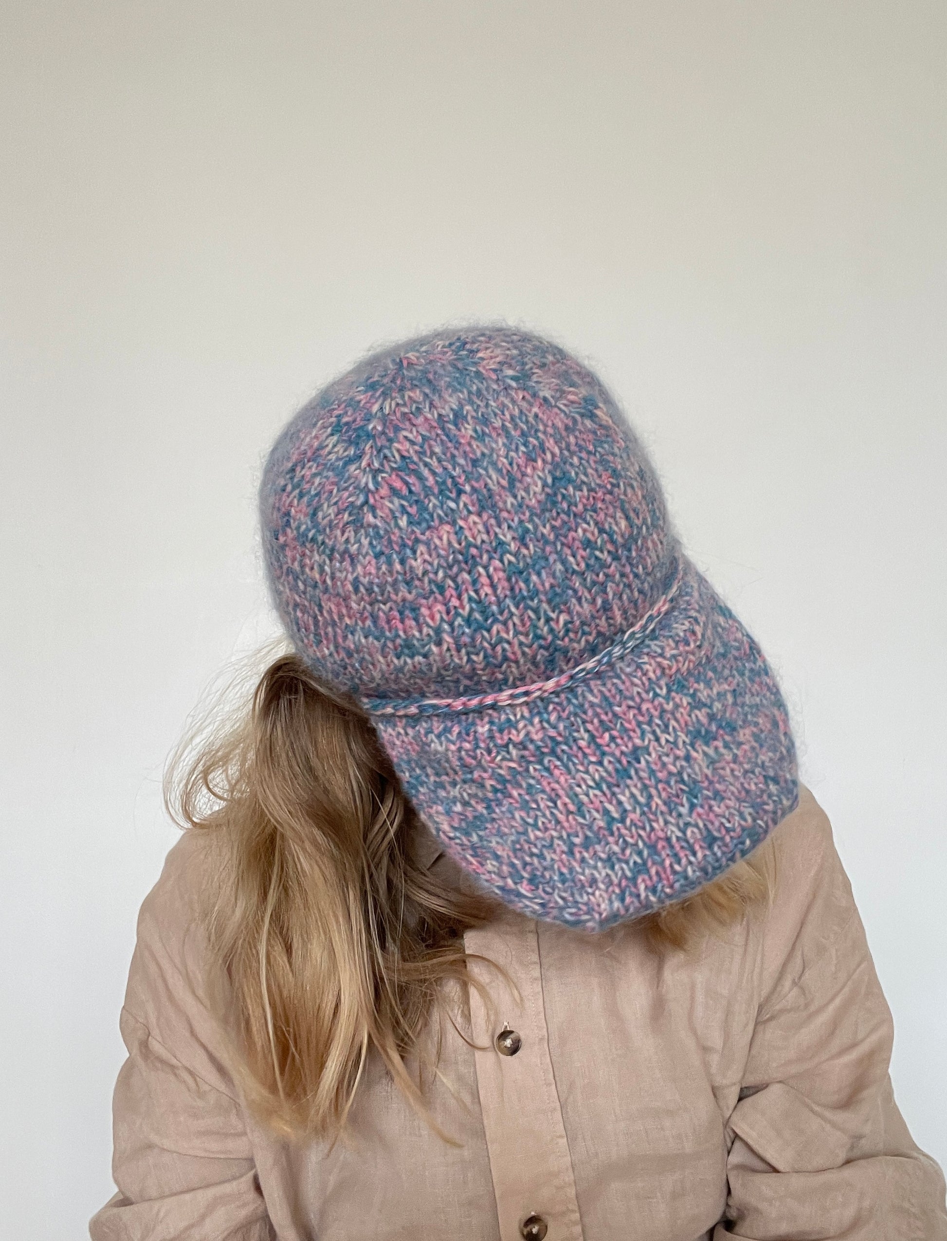 Strikket kasket pastel winter cap