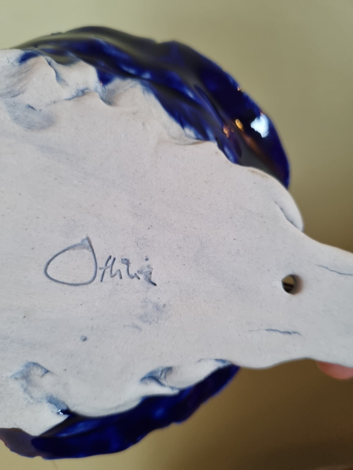 Dejlig blå vægvase