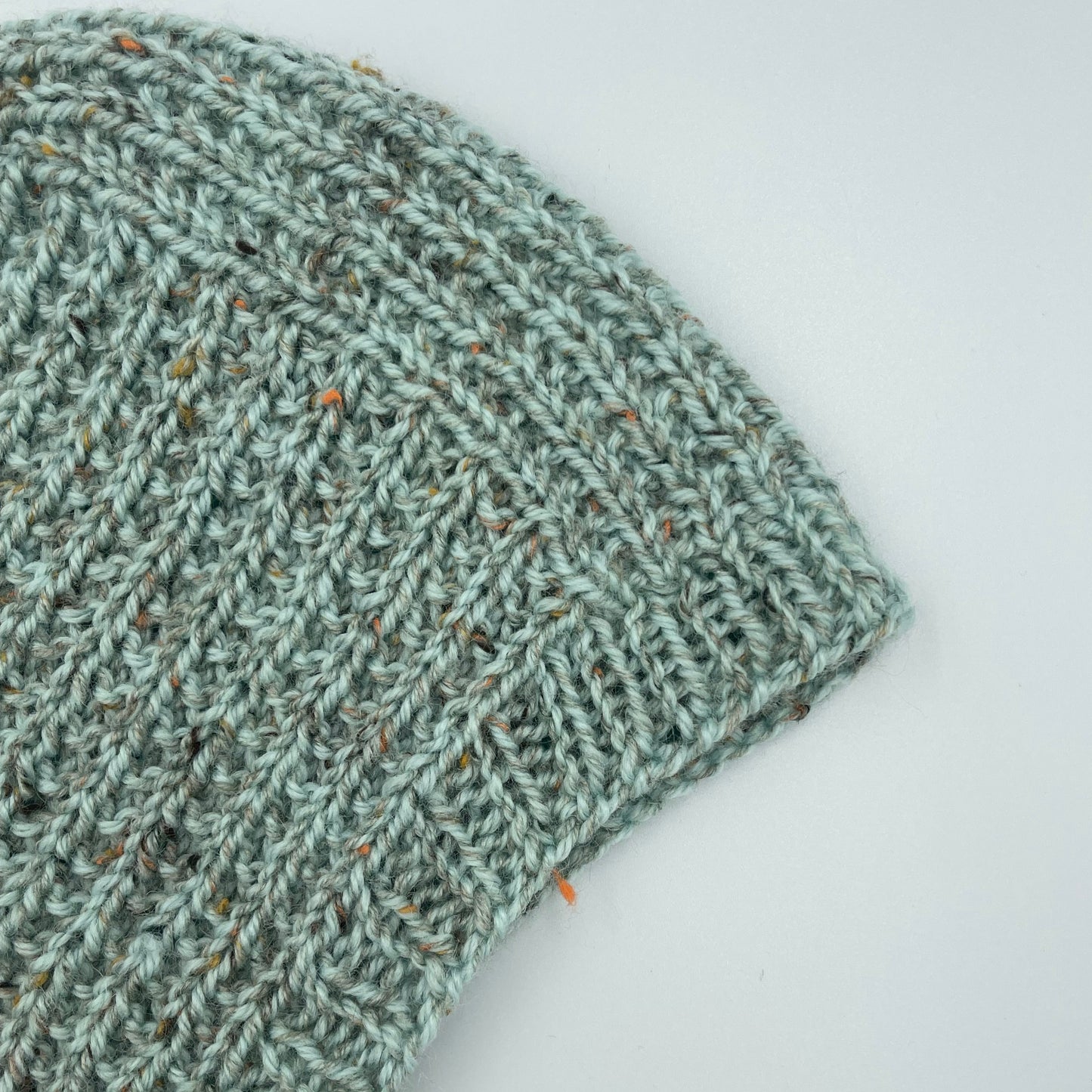 Balaclava i blågrøn tweed