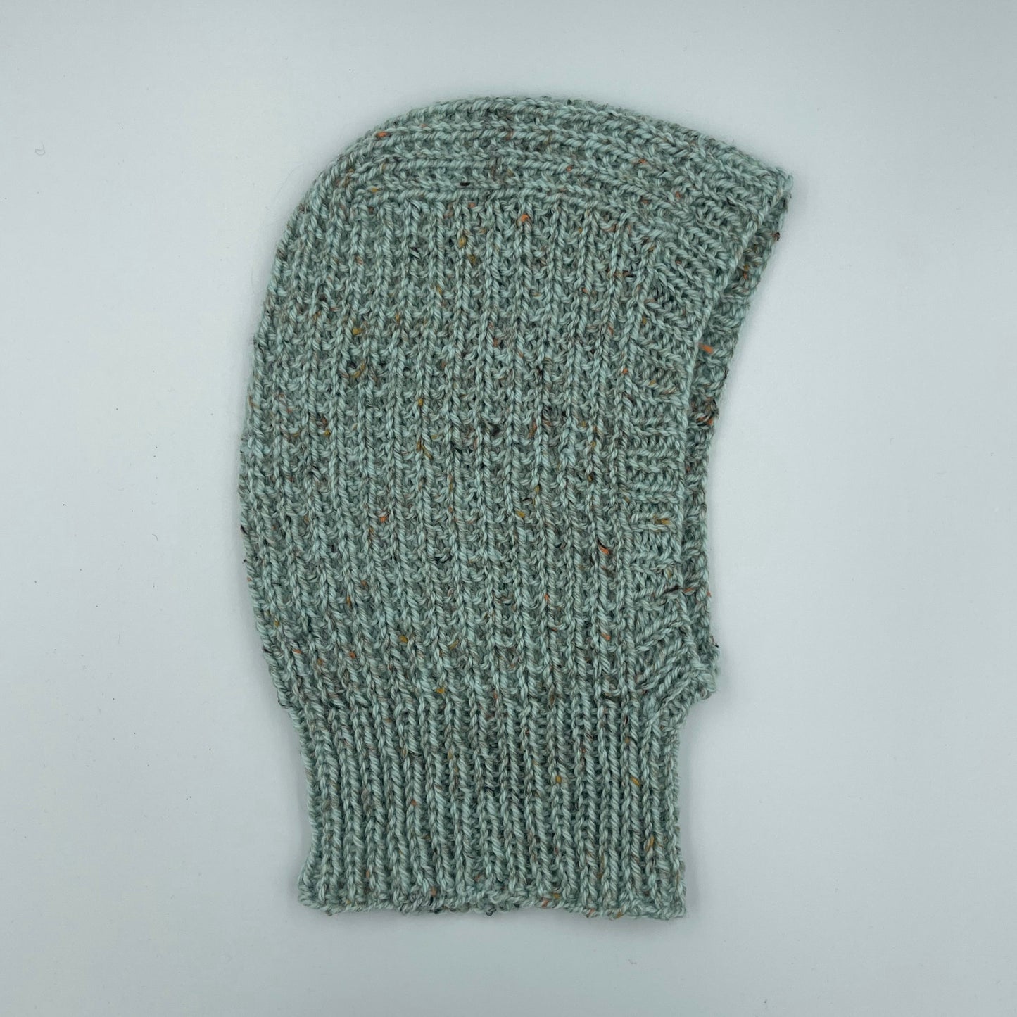 Balaclava i blågrøn tweed