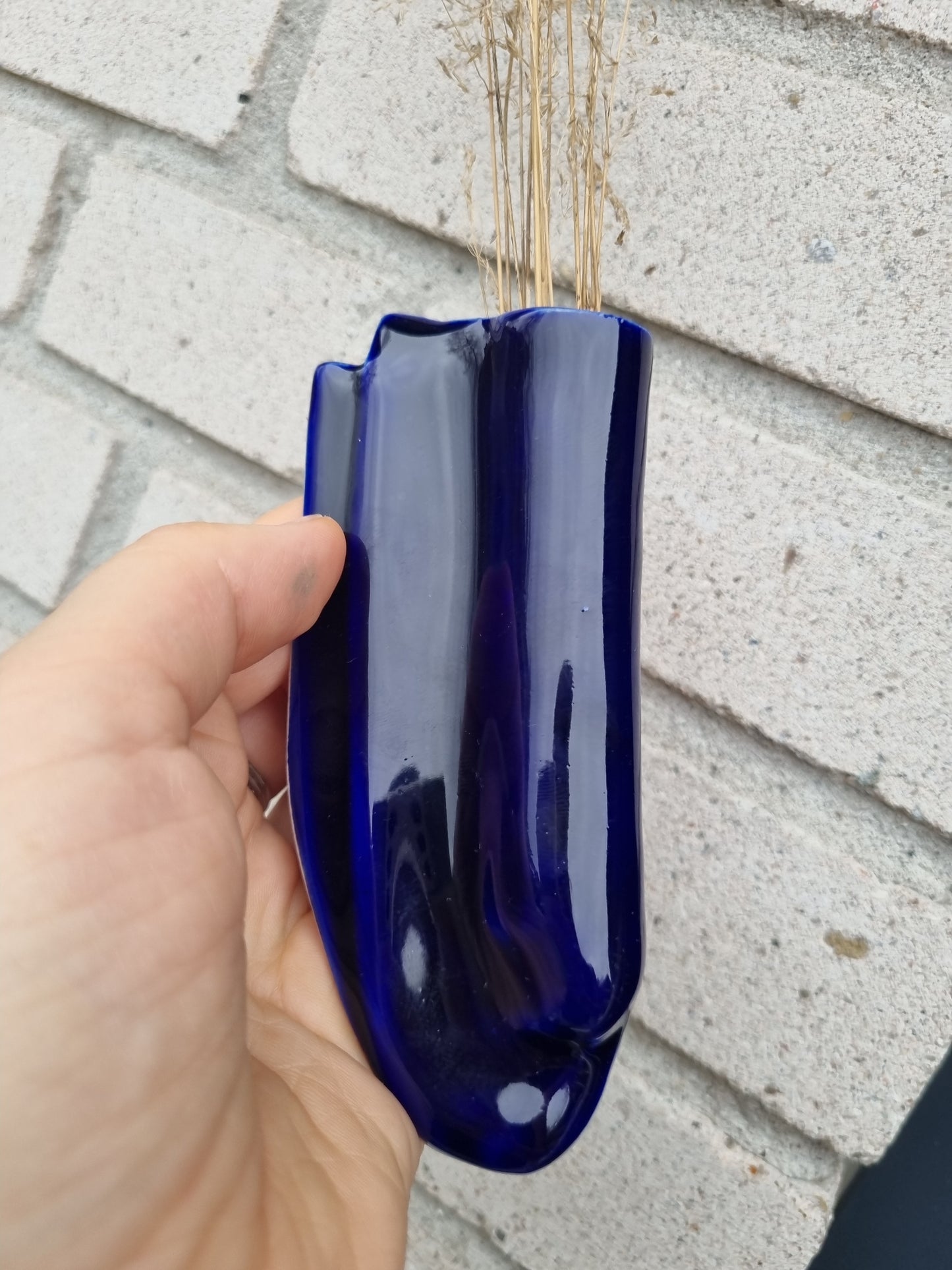 Dejlig blå vægvase