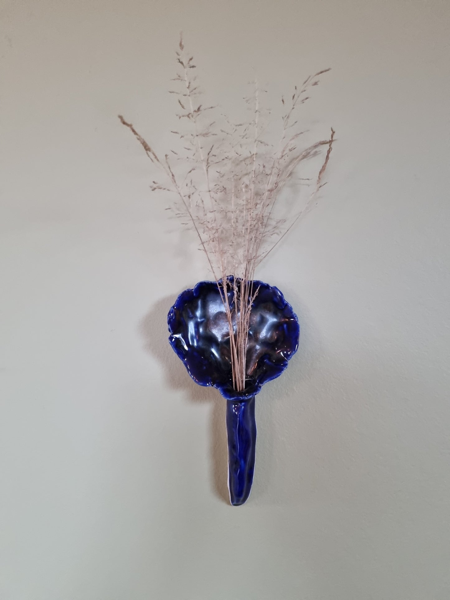 Dejlig blå vægvase