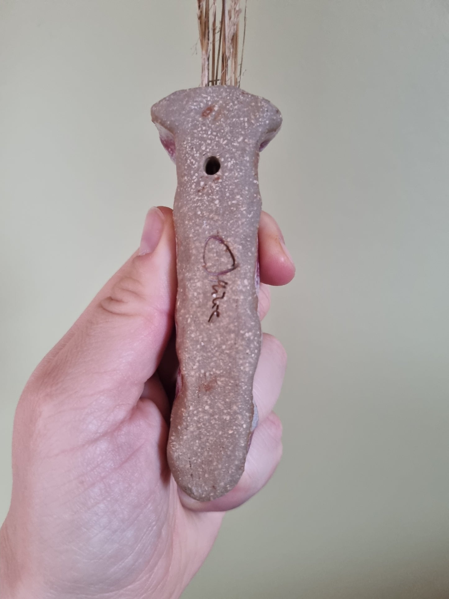 Lilla/beige vægvase