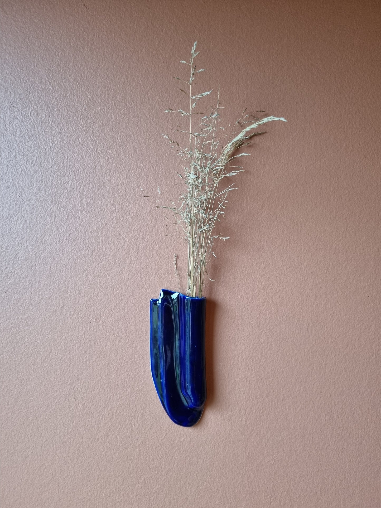 Dejlig blå vægvase