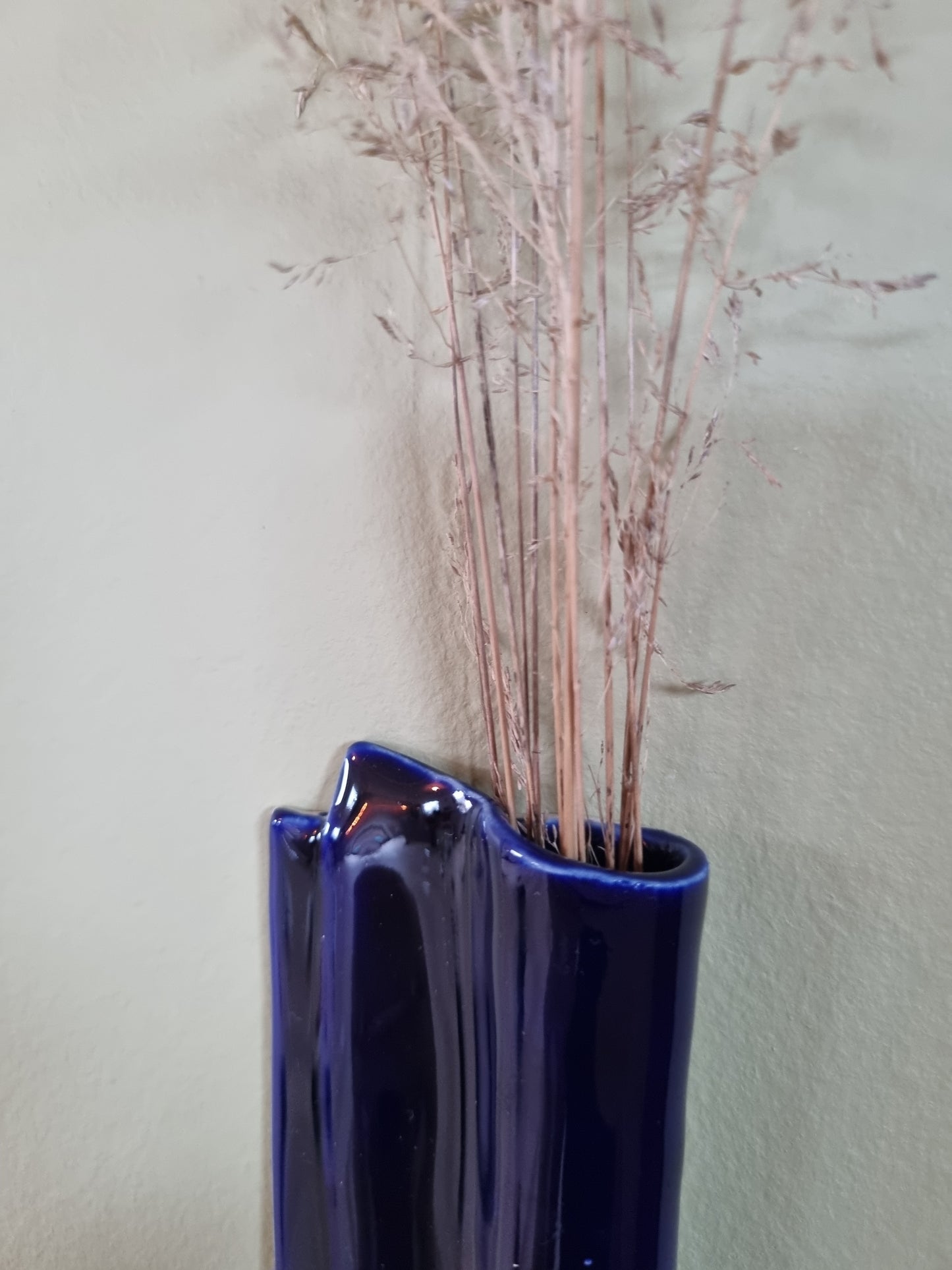 Dejlig blå vægvase