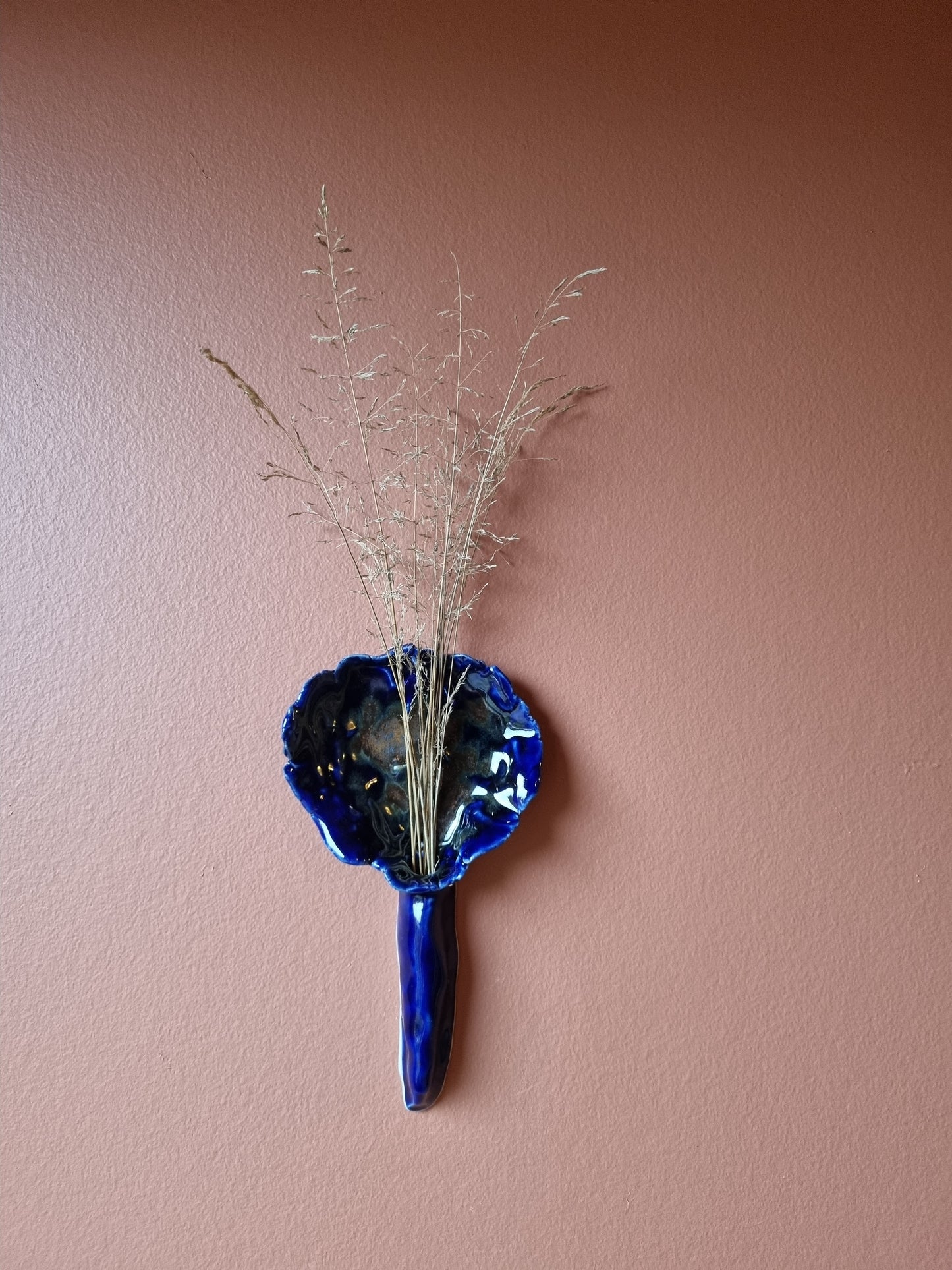 Dejlig blå vægvase