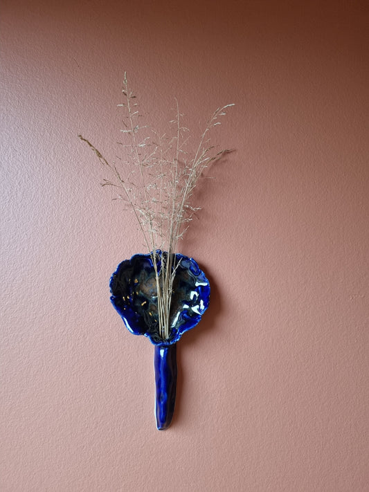 Dejlig blå vægvase