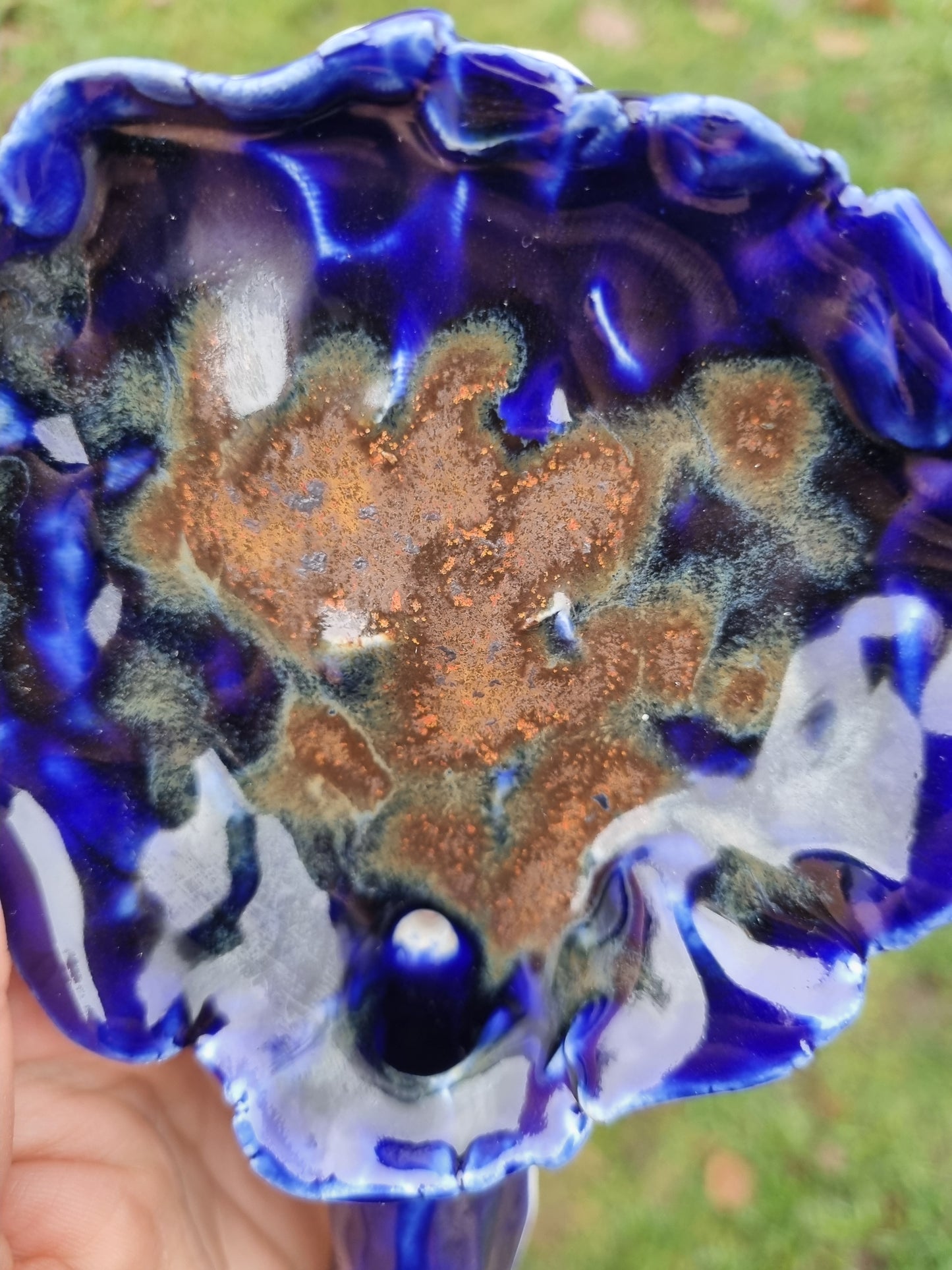 Dejlig blå vægvase