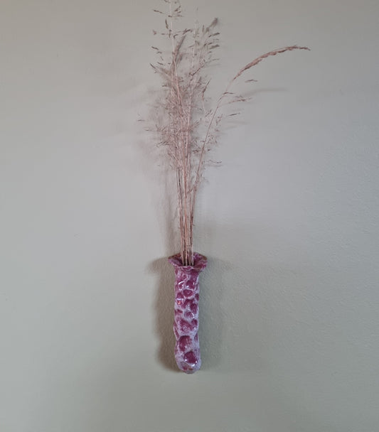 Lilla/beige vægvase